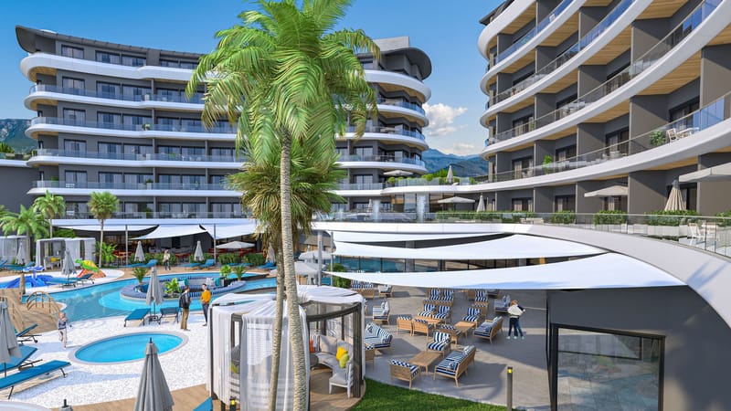 Апартаменты премиум класса на 1й линии моря, район Каргыджак (001416) — фото 1