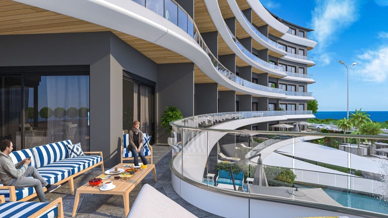 Апартаменты премиум класса на 1й линии моря, район Каргыджак (001416) — фото 2