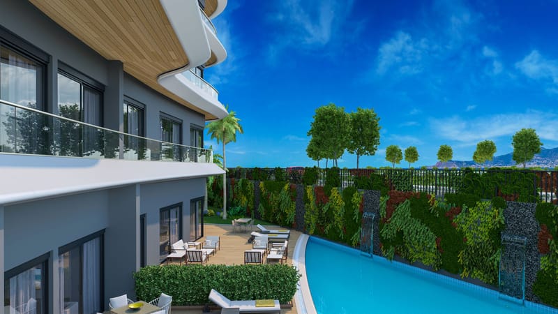 Апартаменты премиум класса на 1й линии моря, район Каргыджак (001416) — фото 9