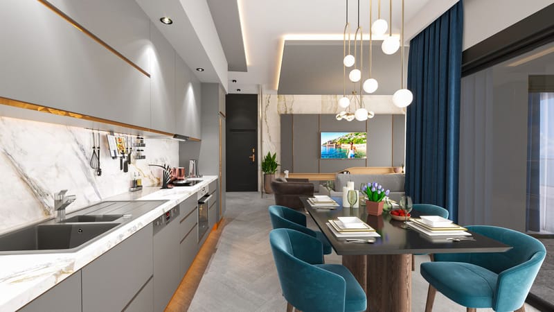 Апартаменты премиум класса на 1й линии моря, район Каргыджак (001416) — фото 18