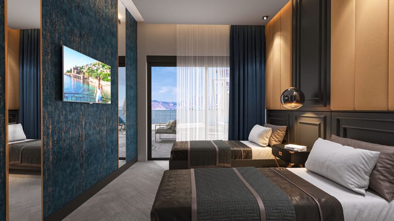 Апартаменты премиум класса на 1й линии моря, район Каргыджак (001416) — фото 25