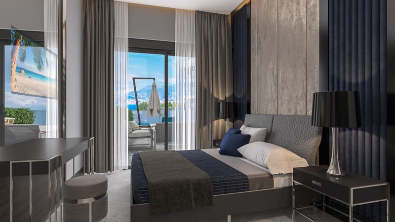 Апартаменты премиум класса на 1й линии моря, район Каргыджак (001416) — фото 31