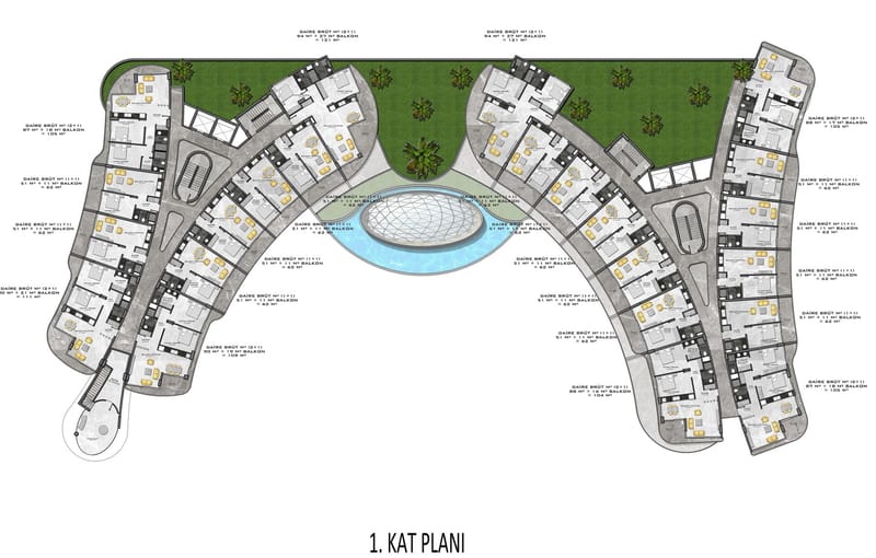 Апартаменты премиум класса на 1й линии моря, район Каргыджак (001416) — фото 34
