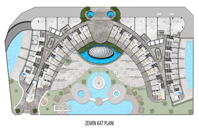 Апартаменты премиум класса на 1й линии моря, район Каргыджак (001416) — фото 37