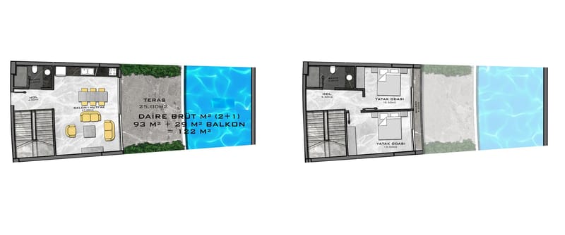 Апартаменты премиум класса на 1й линии моря, район Каргыджак (001416) — фото 42