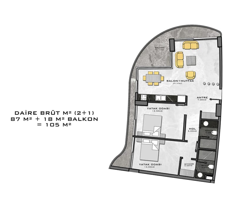 Апартаменты премиум класса на 1й линии моря, район Каргыджак (001416) — фото 51