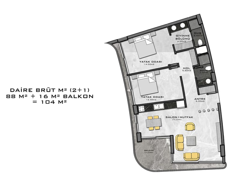 Апартаменты премиум класса на 1й линии моря, район Каргыджак (001416) — фото 52