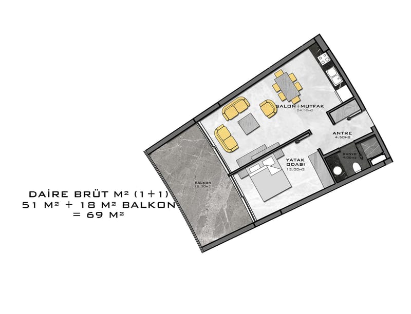 Апартаменты премиум класса на 1й линии моря, район Каргыджак (001416) — фото 53