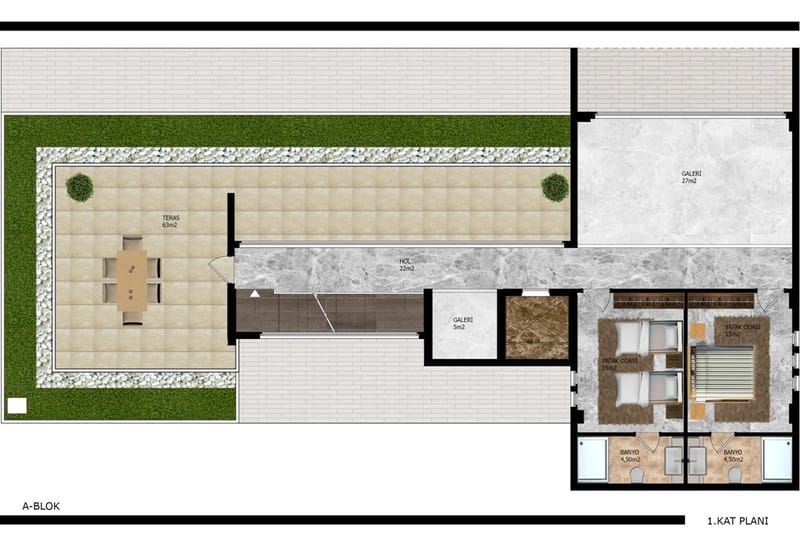 Роскошные виллы от застройщика в Каргыджаке (002422) — фото 17
