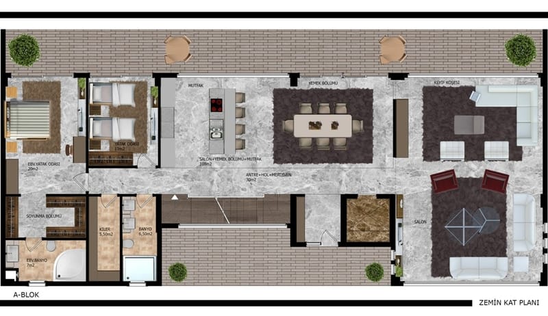 Роскошные виллы от застройщика в Каргыджаке (002422) — фото 19