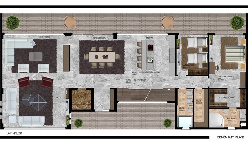 Роскошные виллы от застройщика в Каргыджаке (002422) — фото 22