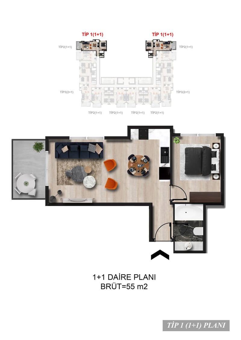 Проект в Авсалларе. Вид на море из всех квартир! (01314) — фото 14