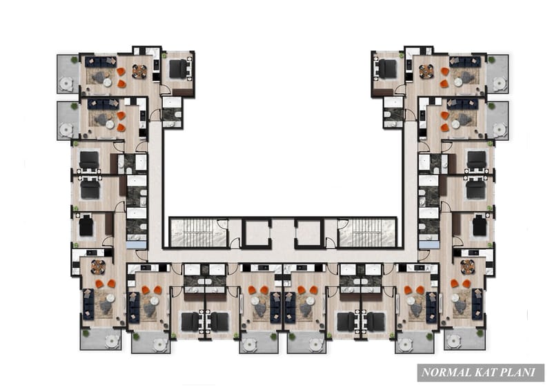 Проект в Авсалларе. Вид на море из всех квартир! (01314) — фото 13