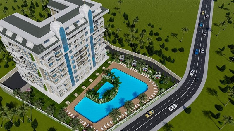 Проект в Авсалларе. Вид на море из всех квартир! (01314) — фото 7