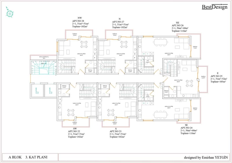 Квартиры у пляжа Клеопатра, в центре Алании (01052) — фото 17