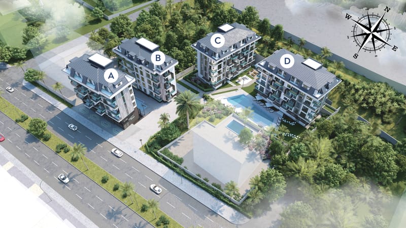 Hayat Dream Homes Alanya – наш жилой комплекс в центре Алании, у пляжа Клеопатры (002000) — фото 17