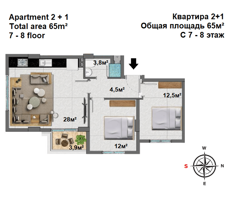 Квартиры в Алании, район Махмутлар (004139) — фото 39