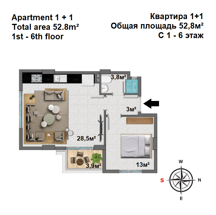 Квартиры в Алании, район Махмутлар (004139) — фото 33