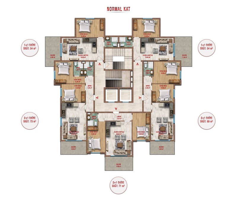 Квартиры в Алании, район Махмутлар (01514) — фото 10