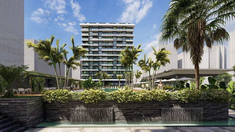 Роскошный жилой комплекс квартир с видом на море, район Махмутлар (01549) — фото 1