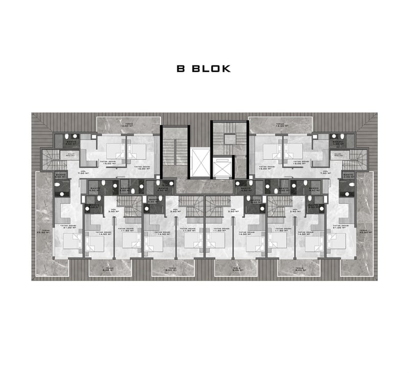Роскошный жилой комплекс квартир с видом на море, район Махмутлар (01549) — фото 54