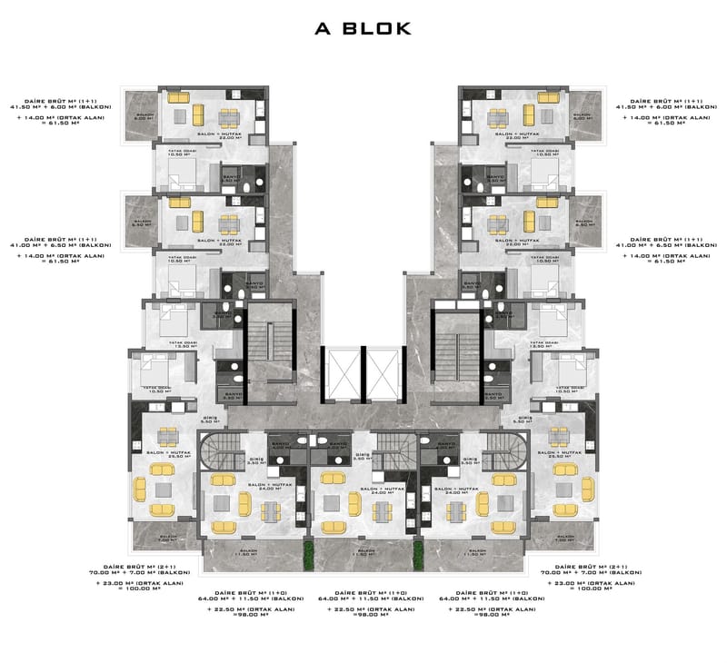 Роскошный жилой комплекс квартир с видом на море, район Махмутлар (01549) — фото 65