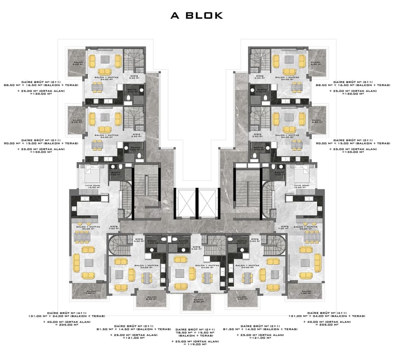 Роскошный жилой комплекс квартир с видом на море, район Махмутлар (01549) — фото 63