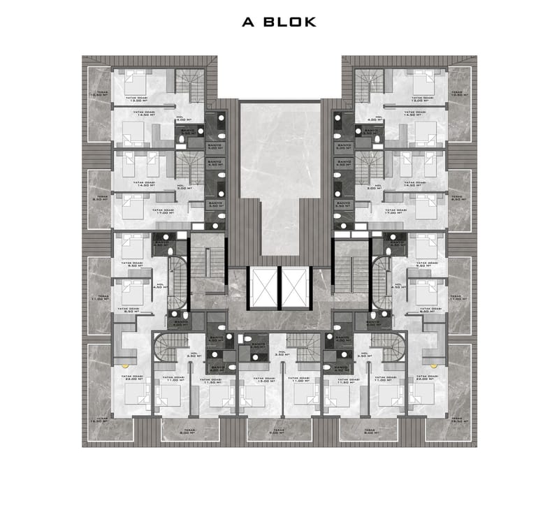 Роскошный жилой комплекс квартир с видом на море, район Махмутлар (01549) — фото 61