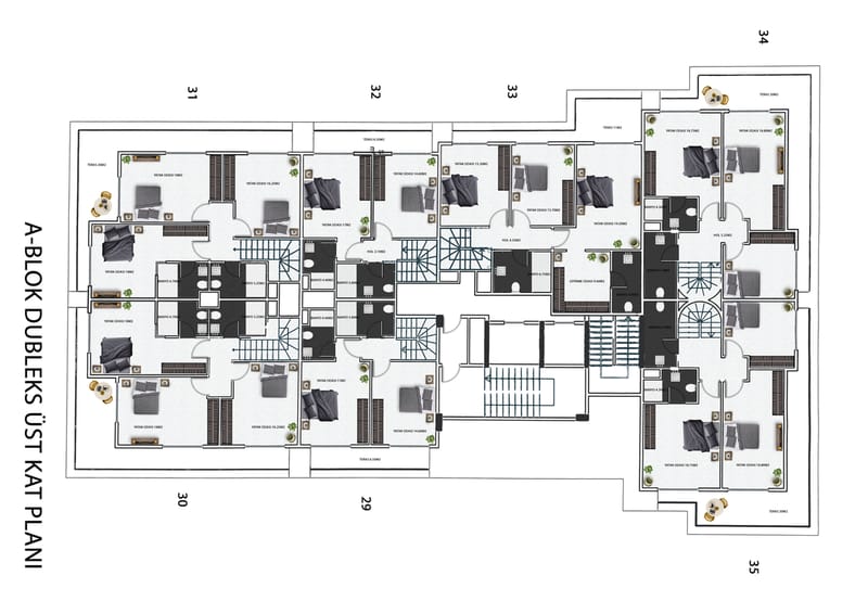 Новый современный проект  в Алании, в тихом районе Кестель (003437) — фото 17