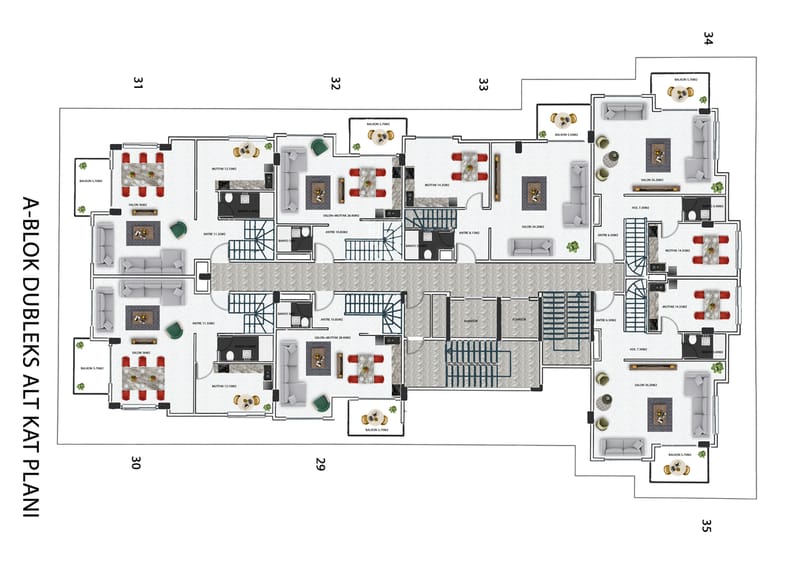 Новый современный проект  в Алании, в тихом районе Кестель (003437) — фото 18