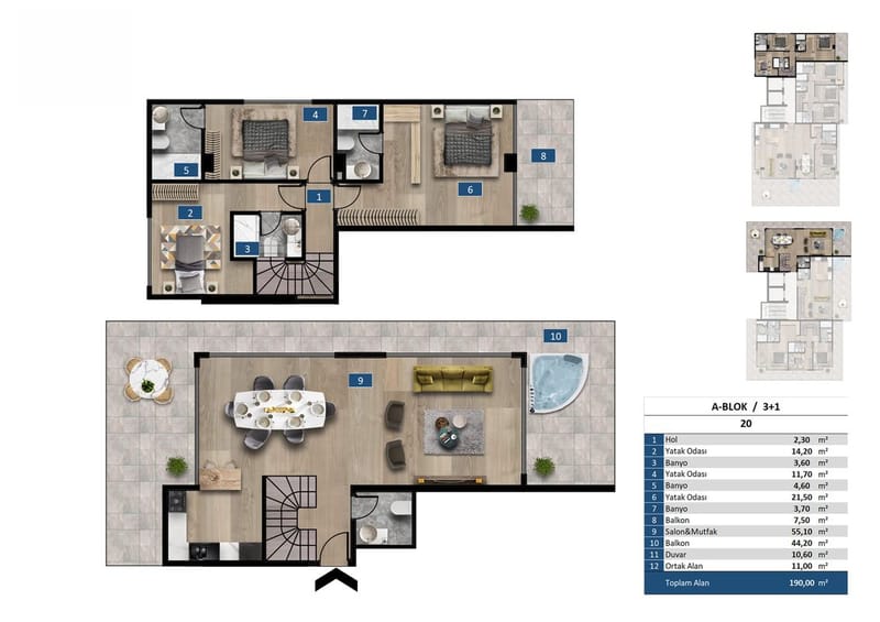 Новый эксклюзивный проект в районе Аланьи – Каргыджак (009416) — фото 27