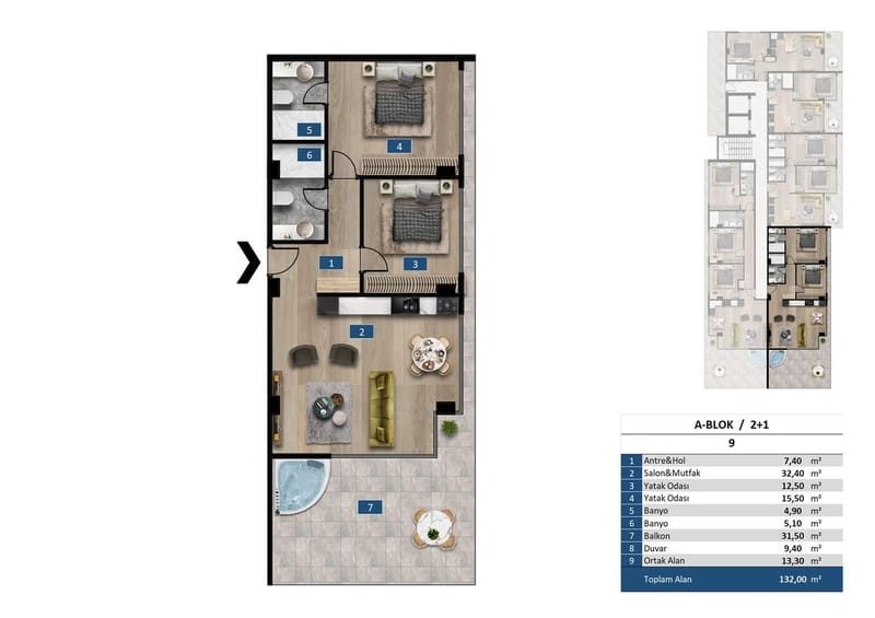 Новый эксклюзивный проект в районе Аланьи – Каргыджак (009416) — фото 36
