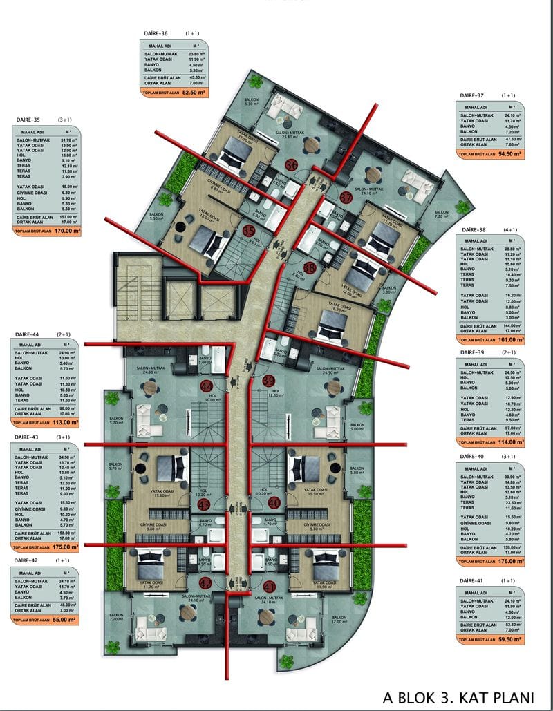 Грандиозный проект в районе Оба, Аланья (015459) — фото 79