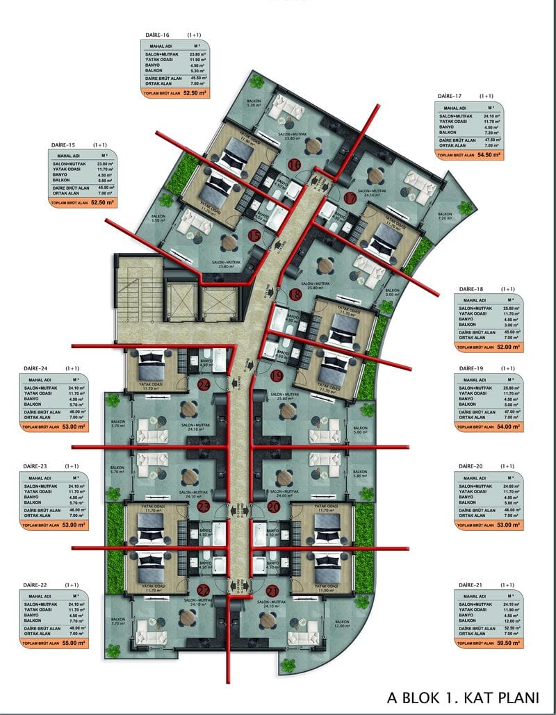 Грандиозный проект в районе Оба, Аланья (015459) — фото 81