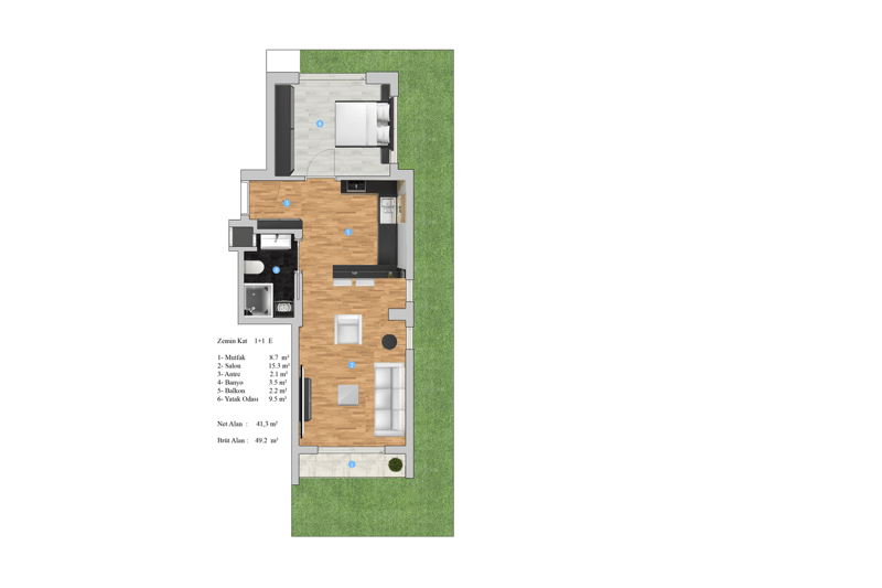 Квартиры в новом ЖК от застройщика, Газипаша (00119) — фото 19