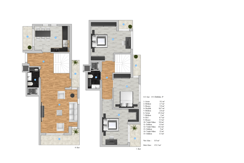 Квартиры в новом ЖК от застройщика, Газипаша (00119) — фото 27