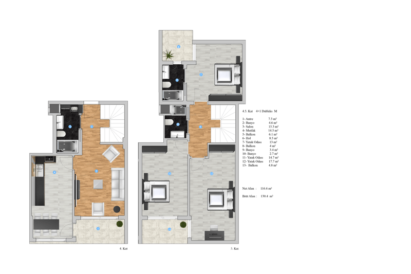 Квартиры в новом ЖК от застройщика, Газипаша (00119) — фото 30