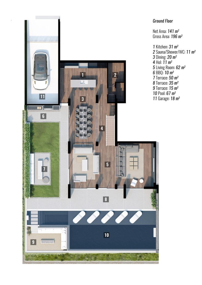 Шикарная вилла на берегу моря в районе Каргыджак (00133) — фото 27