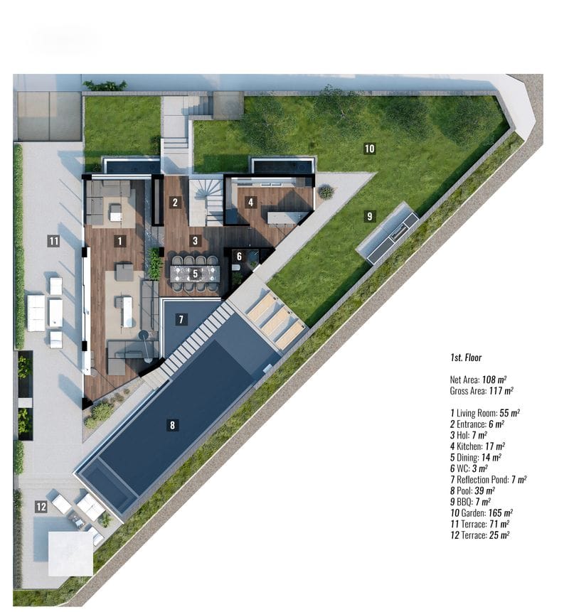 Просторная вилла в районе Каргыджак, Алания (00233) — фото 9