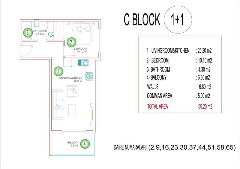 Квартиры в новом ЖК, район Махмутлар (00138) — фото 51