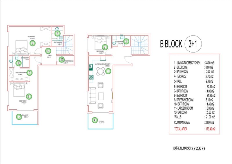 Квартиры в новом ЖК, район Махмутлар (00138) — фото 56