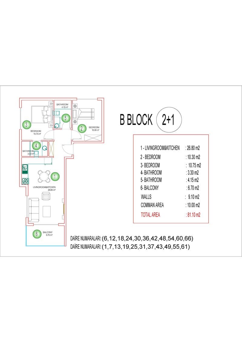 Квартиры в новом ЖК, район Махмутлар (00138) — фото 57