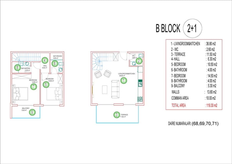 Квартиры в новом ЖК, район Махмутлар (00138) — фото 58