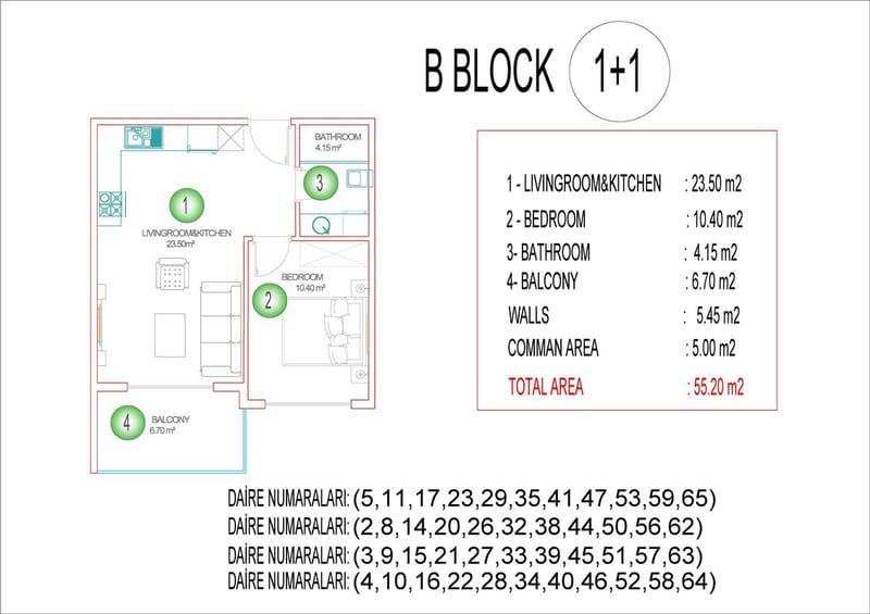 Квартиры в новом ЖК, район Махмутлар (00138) — фото 59