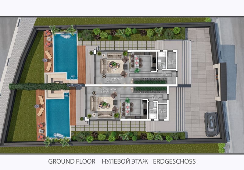 Шикарная вилла 3+1 в Авсалларе, Алания (00643) — фото 17