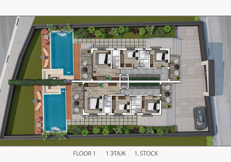 Вилла у  моря в Авсалларе, Алания (00743) — фото 25