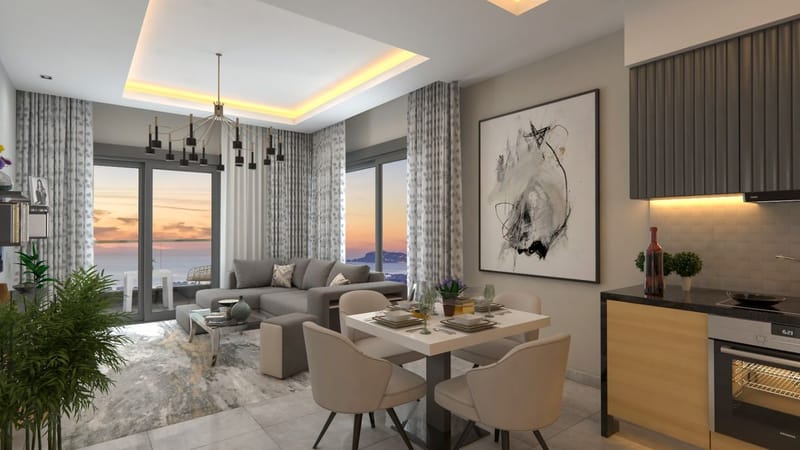 Премиум апартаменты с видом на море в Каргыджак, Алания (00265) — фото 19