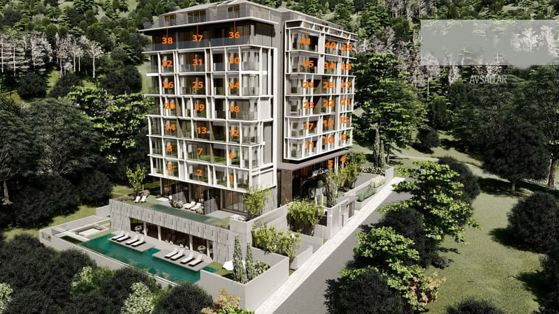 Апартаменты на продажу в новом закрытом комплексе в Авсаллар (01143) — фото 2