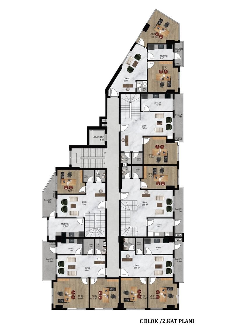 Бизнес-центр нового поколения с уникальной концепцией в районе Оба (004113) — фото 21