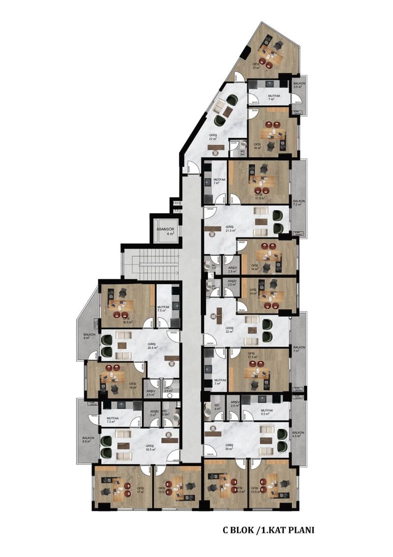 Бизнес-центр нового поколения с уникальной концепцией в районе Оба (004113) — фото 25